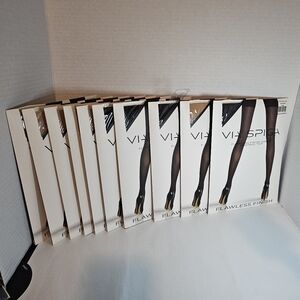 10 PAIRS CONTROL TOP Hose NEW Via Spiga Flawless Finish 8 Size B and 2 Size C